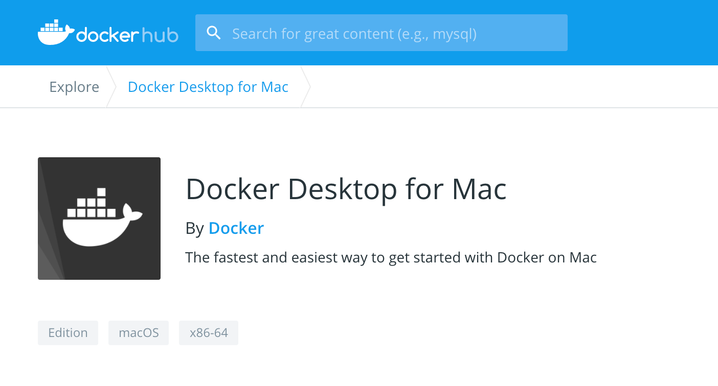 docker for mac setup